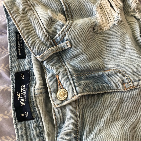 Hollister Sz 0 Vintage Low Rise Denim Shorts - Picture 4 of 4